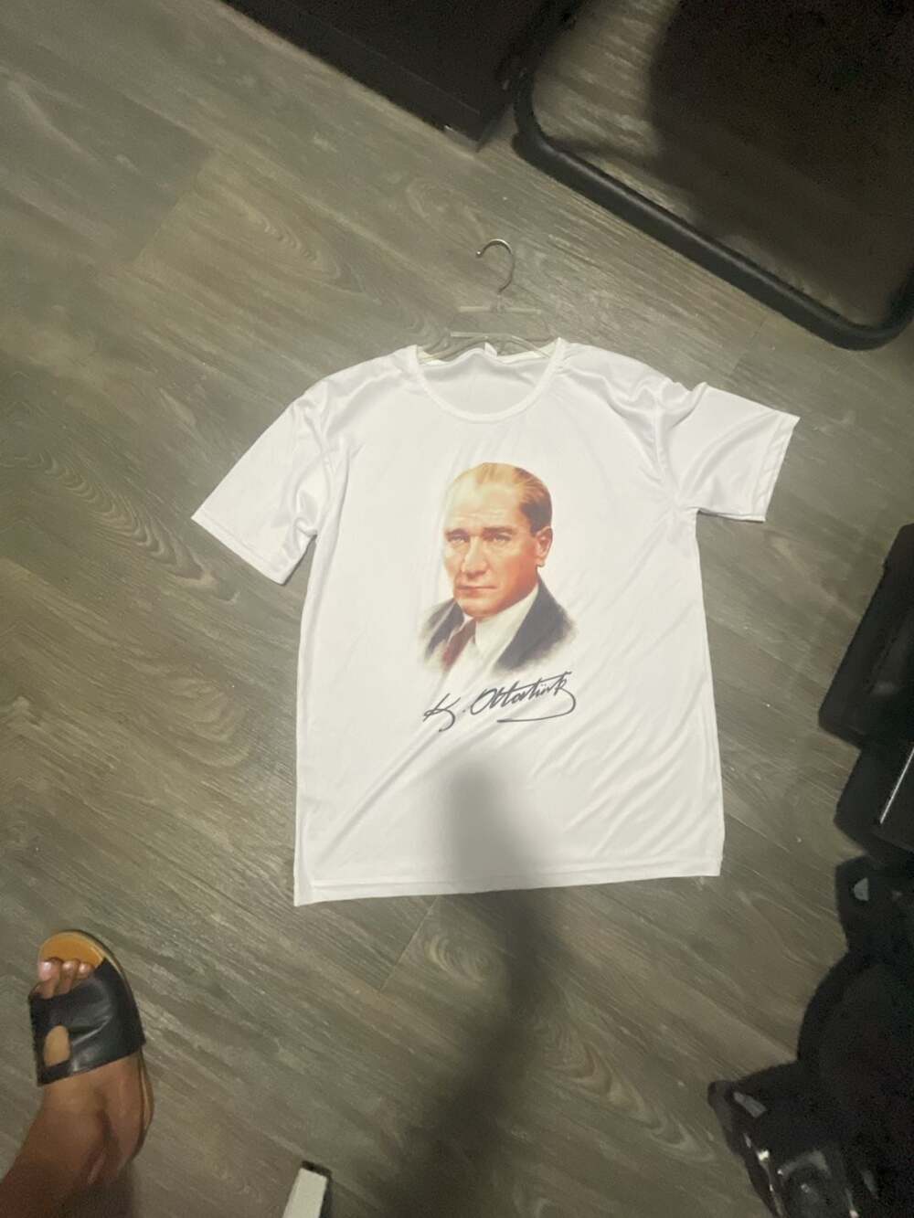 Mustafa Kemal Atatürk Portrait Signature White T-Shirt
